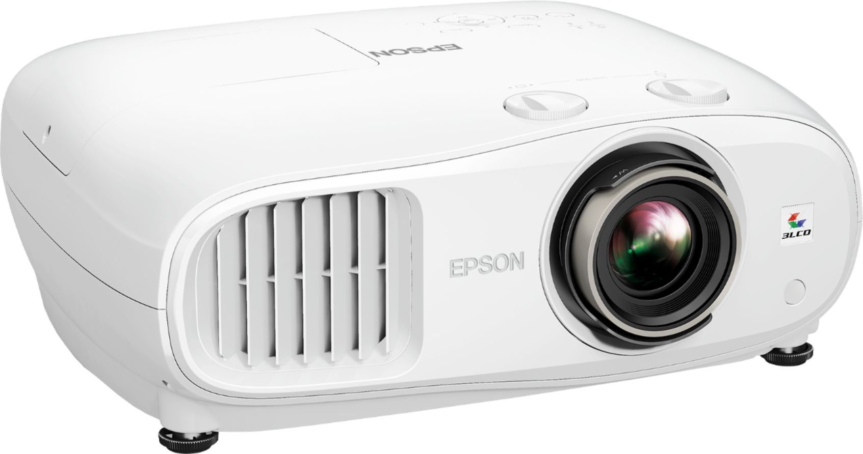 Angle View: Epson - EpiqVision™ Mini EF12 Smart Streaming Laser Projector with HDR and Android TV - Black and Copper