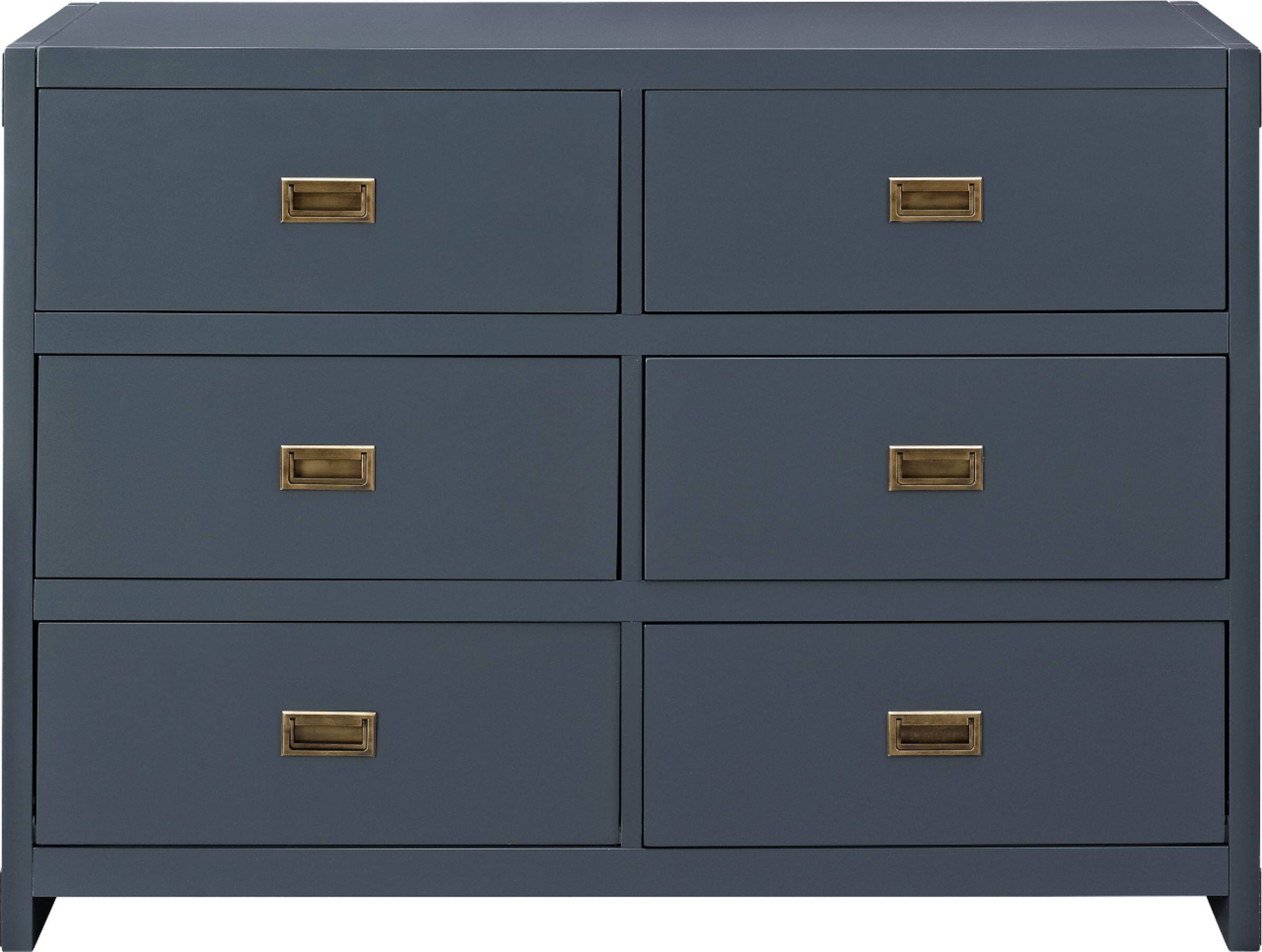 Baby Relax 6 Drawer Dresser Graphite Blue BB7319-1BLS
