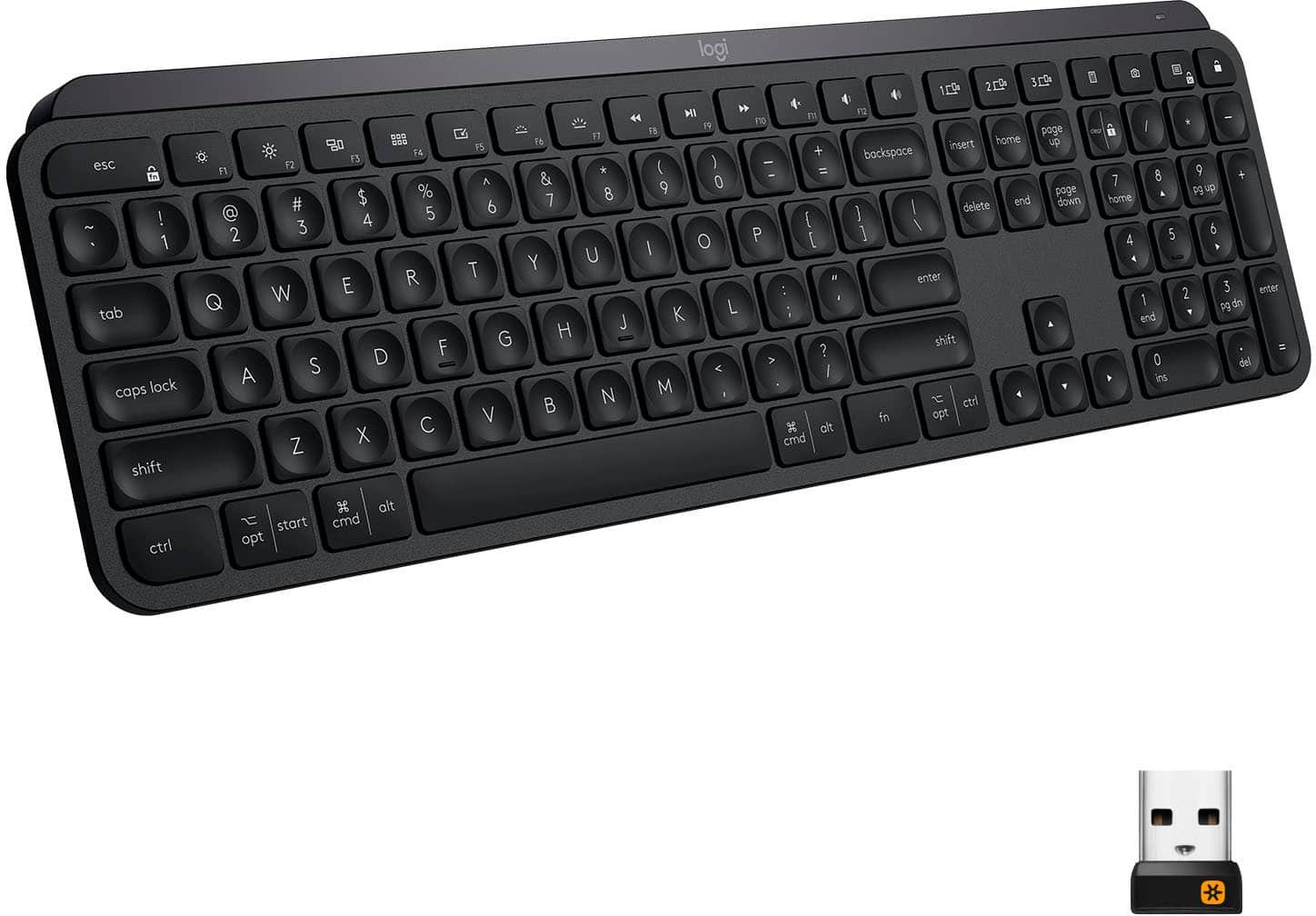 Logitech - MX Keys Advanced Wireless Illuminated Keyboard - Black