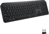 Logitech - MX Keys Advanced Full-size Wireless Scissor Keyboard for PC and Mac with Backlit keys - Black