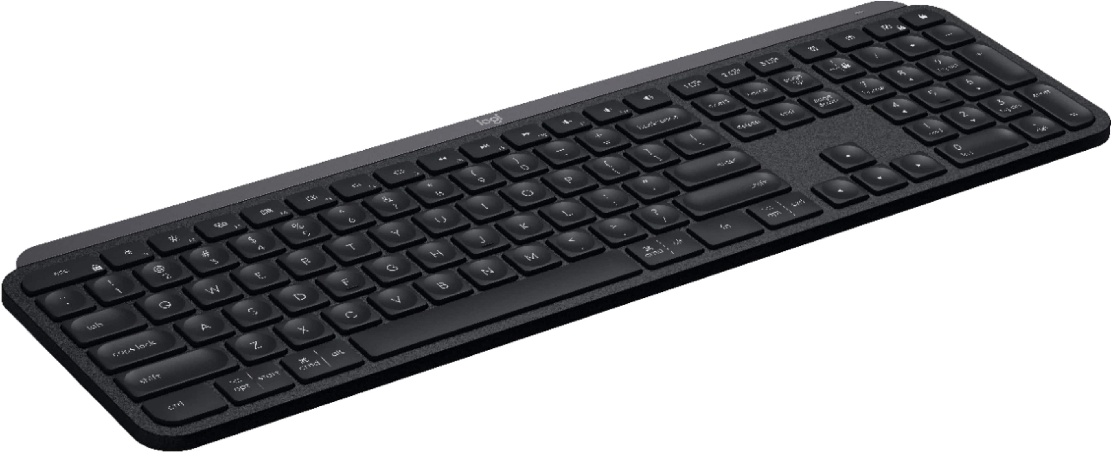 Alt View Zoom 11. Logitech - MX Keys Advanced Full-size Wireless Scissor Keyboard for PC and Mac with Backlit keys - Black.