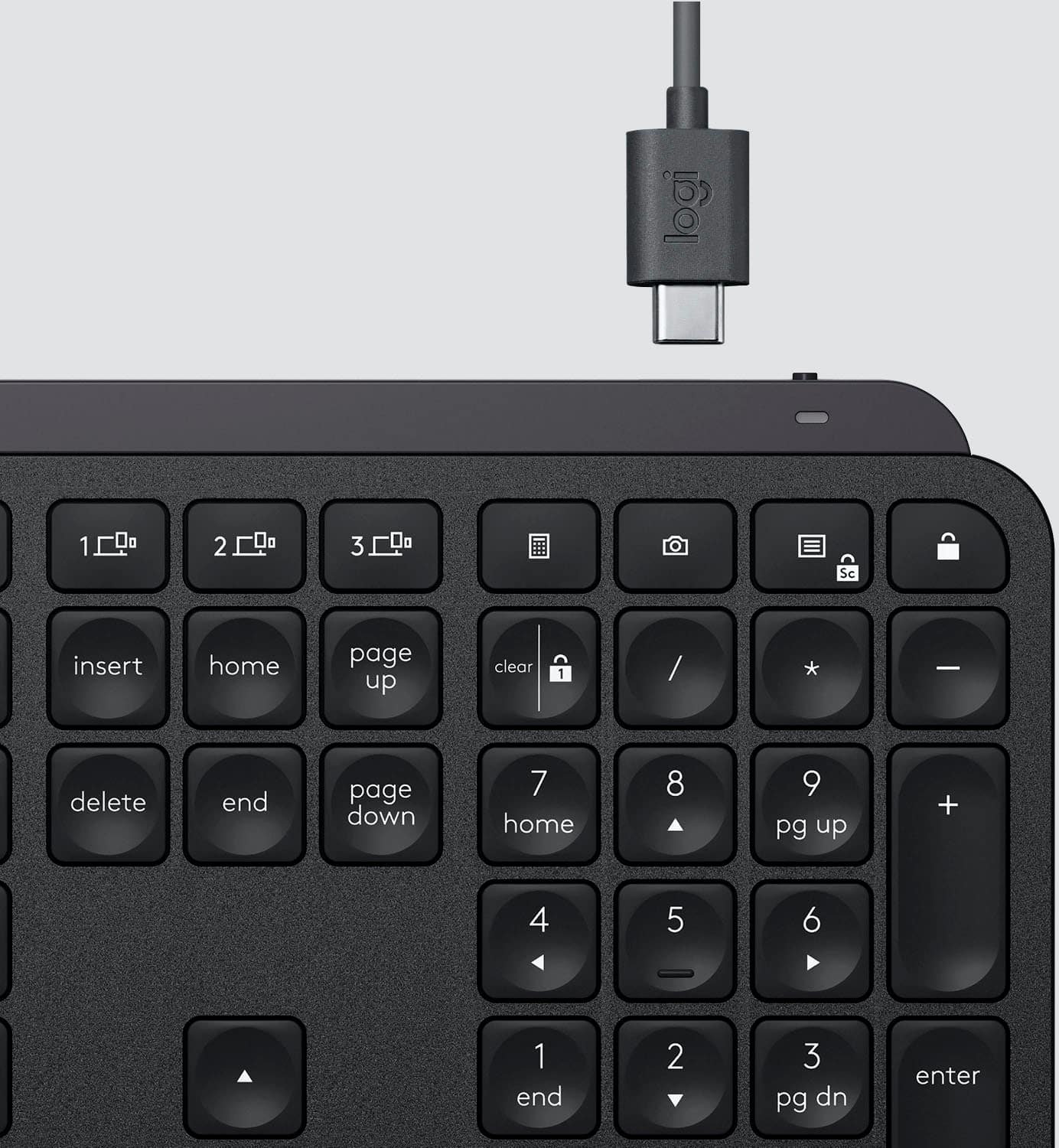 Logitech MX Mechanical Mini Wireless Illuminated Keyboard, Clicky Switches,  Backlit, Bluetooth, USB-C, macOS, Windows, Linux, iOS, Android, Metal 