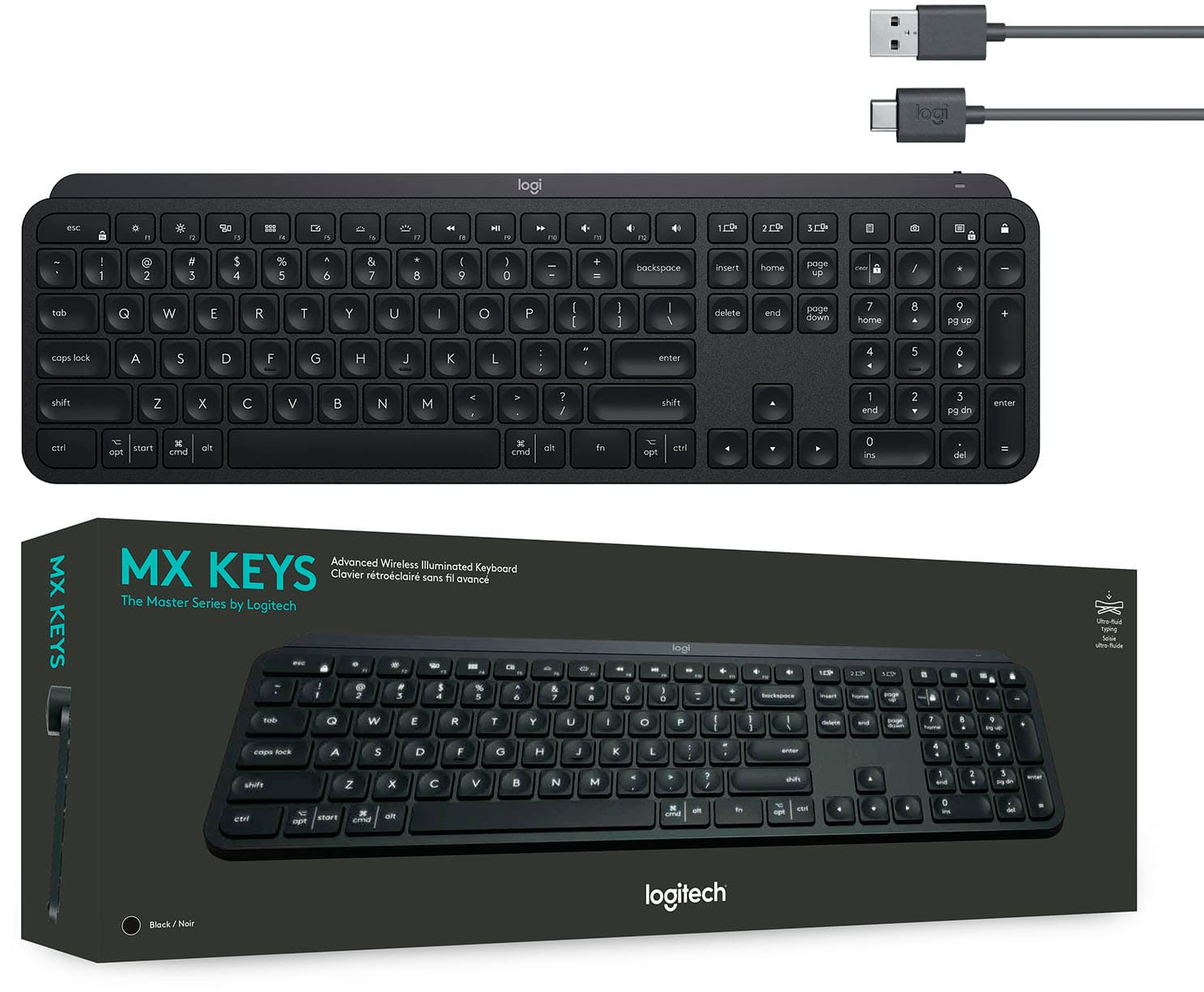 Logitech MX Keys Advanced Wireless Illuminated Keyboard - The Master Series by Logitech.