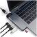Alt View 13. Satechi - Type-C Pro Hub Adapter with Ethernet - 4K HDMI, USB-C PD, Gigabit Ethernet, USB 3.0, Micro SD Card Slot - Space Gray.