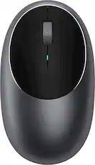 Front. Satechi - M1 Bluetooth Wireless Optical Ambidextrous Mouse - Space Gray.