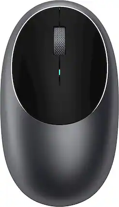 Front. Satechi - M1 Bluetooth Wireless Optical Ambidextrous Mouse - Space Gray.