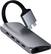 Front. Satechi - Type-C Dual Multimedia Adapter with Dual 4K HDMI, USB-C, Ethernet, Micro/SD Card Readers, USB 3.0 - 2020 MacBook Pro/Air - Space Gray.