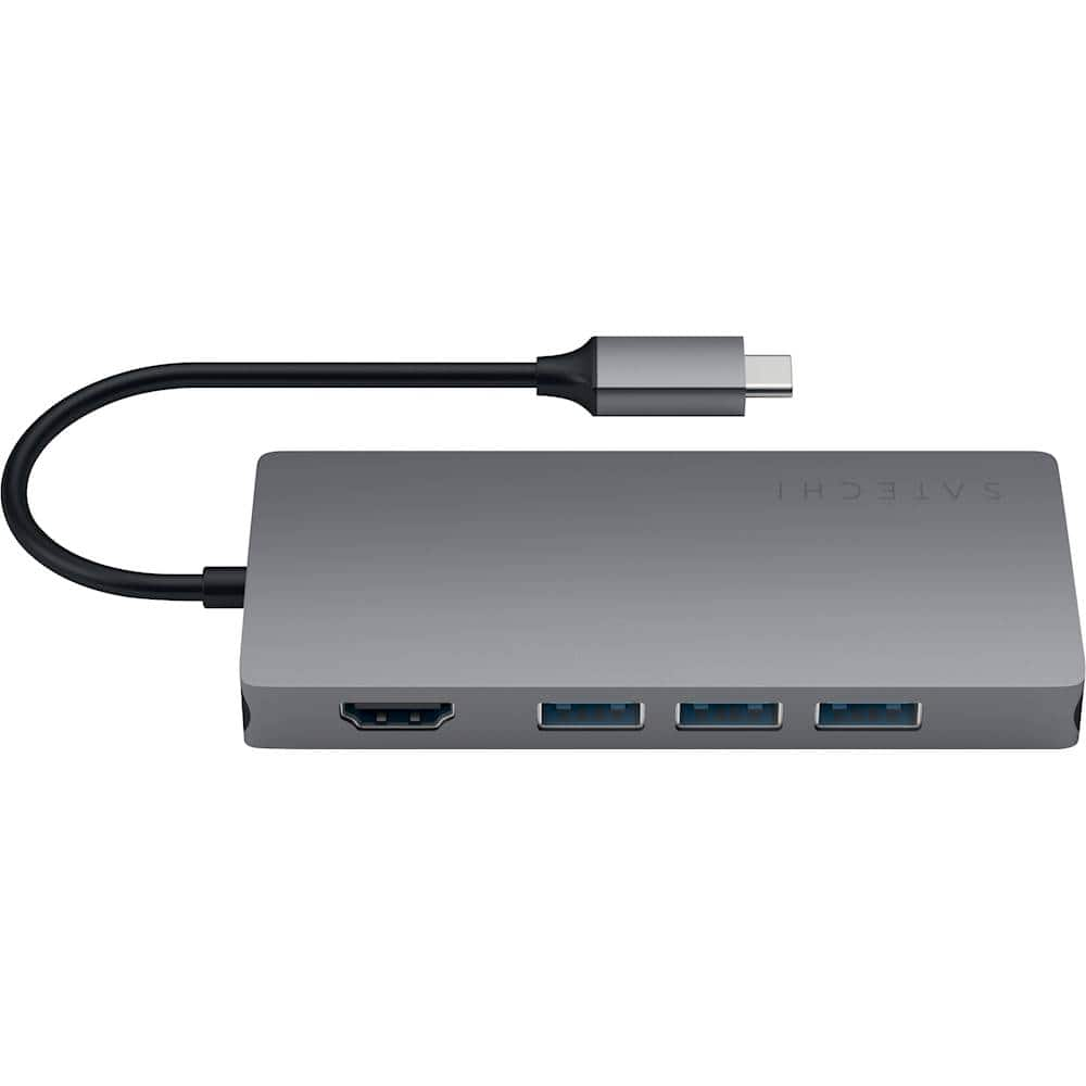 grafisch chef draadloos Satechi Type-C Multi-Port Adapter V2-4K HDMI, Ethernet, USB-C, SD/Micro, USB  3.0 MacBook Pro, MacBook Air Space Gray ST-TCMA2M - Best Buy