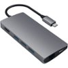 Satechi - Type-C Multi-Port Adapter V2-4K HDMI, Ethernet, USB-C, SD/Micro, USB 3.0 - MacBook Pro, MacBook Air, Windows Laptops - Space Gray