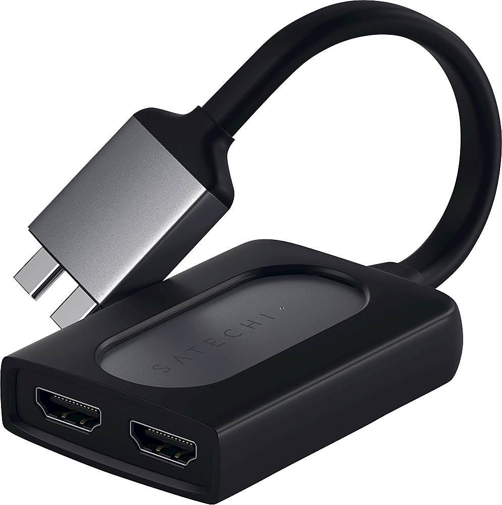 Gladys longontsteking slikken Satechi Type-C Dual HDMI Adapter 4K 60Hz with USB-C PD Charging Compatible  with 2020 MacBook Pro/Air, 2020 Mac Mini Space Gray ST-TCDHAM - Best Buy