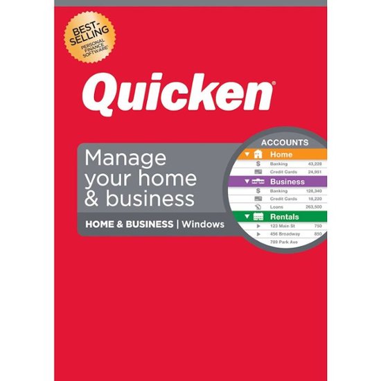 Front Zoom. Quicken - Home & Business Personal Finance (1-Year Subscription).