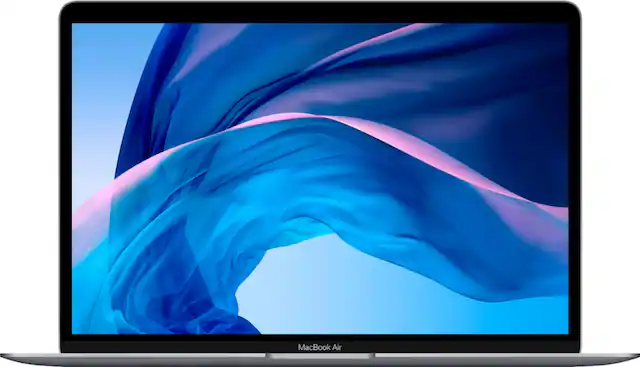 Front. Apple - Apple - MacBook Air 13.3" Laptop with Touch ID - Intel Core i3 - 8GB Memory - 256GB Solid State Drive - Space Gray - Space Gray.