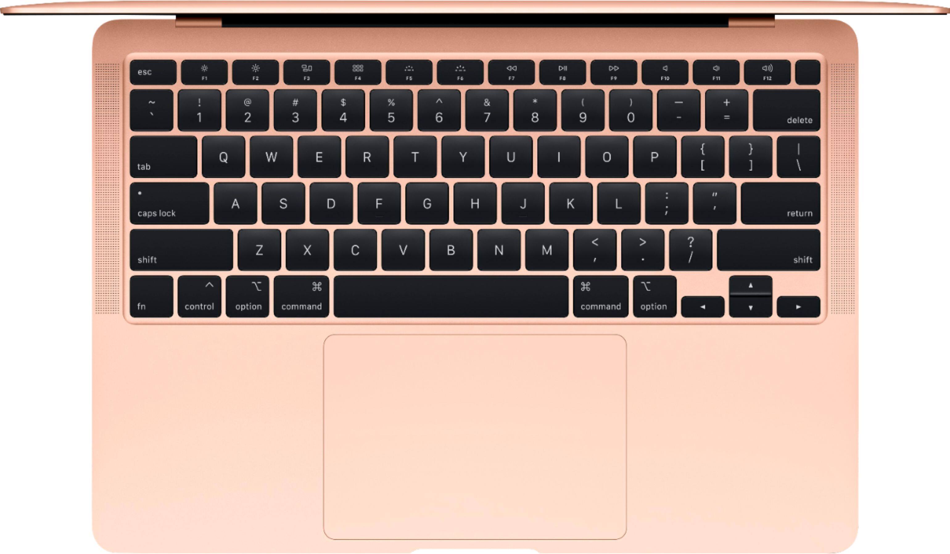 Alt View 11. Apple - MacBook Air 13.3" Laptop with Touch ID - Intel Core i3 - 8GB Memory - 256GB Solid State Drive - Gold.
