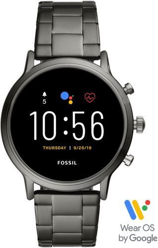 Fossil - Gen 5 Smartwatch 44mm Stainless Steel - Smoke with Smoke Stainless Steel Band was $295.0 now $199.0 (33.0% off)