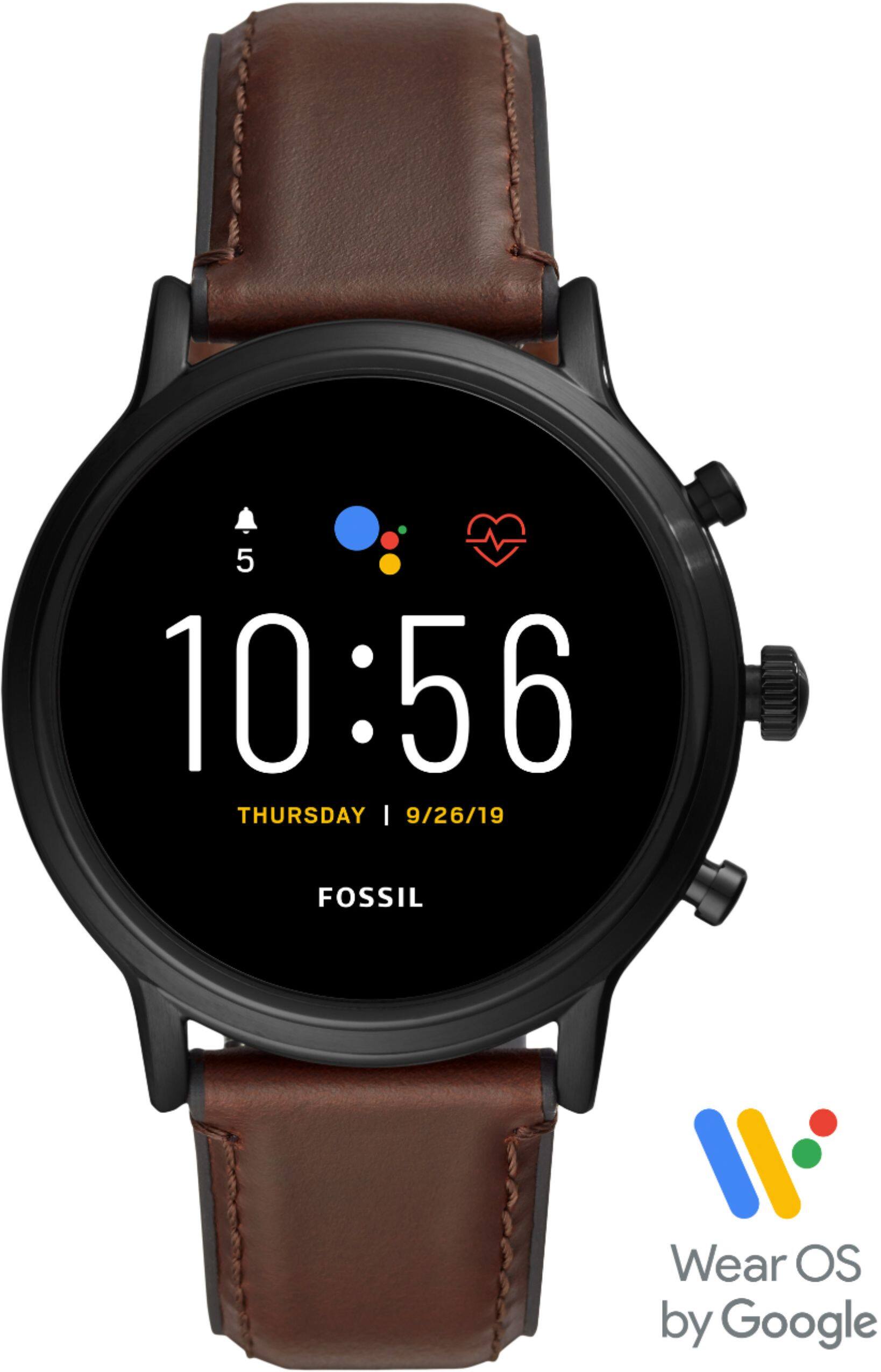 Front. Fossil - Gen 5 Smartwatch 44mm Stainless Steel.