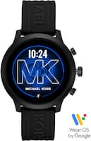 Michael Kors - Access MKGO Smartwatch 43mm Aluminum - Black With Black Band - Front_Zoom