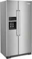 Angle Zoom. KitchenAid - 22.6 Cu. Ft. Side-by-Side Counter-Depth Refrigerator - Stainless steel.