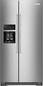 KitchenAid - 22.6 Cu. Ft. Side-by-Side Counter-Depth Refrigerator - Stainless Steel With PrintShield Finish - Front_Standard