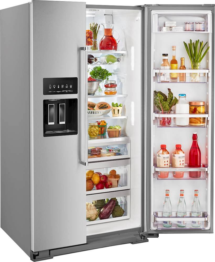 Alt View 11. KitchenAid - 24.8 Cu. Ft. Side-by-Side Refrigerator - Stainless Steel With PrintShield Finish.