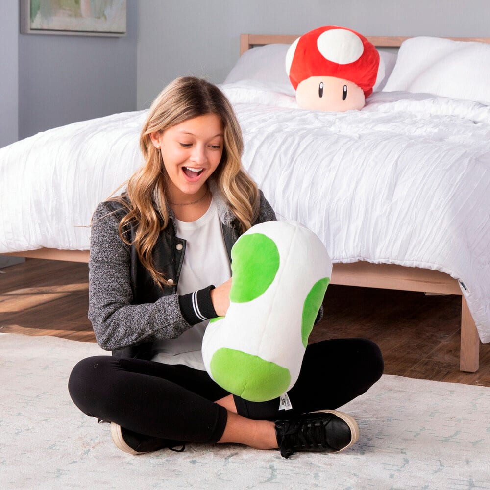 Angle. TOMY - Club Mocchi Mocchi - Super Mario Yoshi Egg 15" Mega Plush.