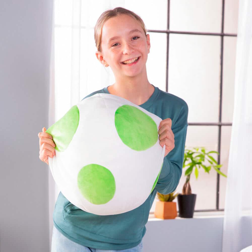 Alt View 16. TOMY - Club Mocchi Mocchi - Super Mario Yoshi Egg 15" Mega Plush.