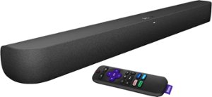 Roku - 2.0-Channel Soundbar - 4K/HD/HDR Streaming Media Player Includes Roku Voice Remote - Black - Front_Zoom