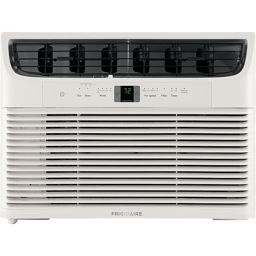 Left View: Frigidaire - 450 sq ft Window-Mounted Compact Air Conditioner with Remote Control - White