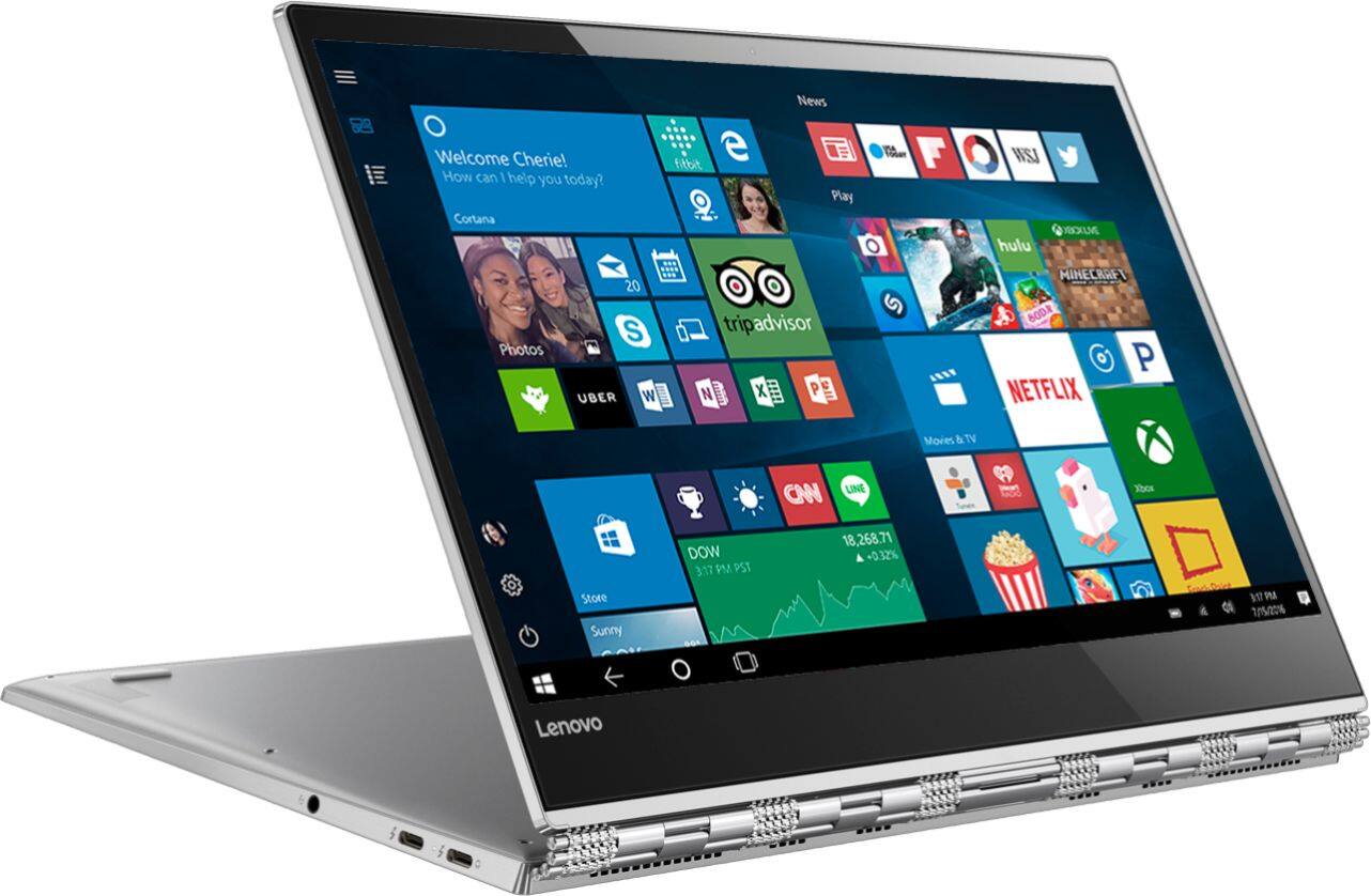 Angle View: Lenovo - Geek Squad Certified Refurbished Yoga 920 2-in-1 13.9" 4K Touch-Screen Laptop - Intel Core i7 - 16GB Memory - 512GB SSD - Platinum