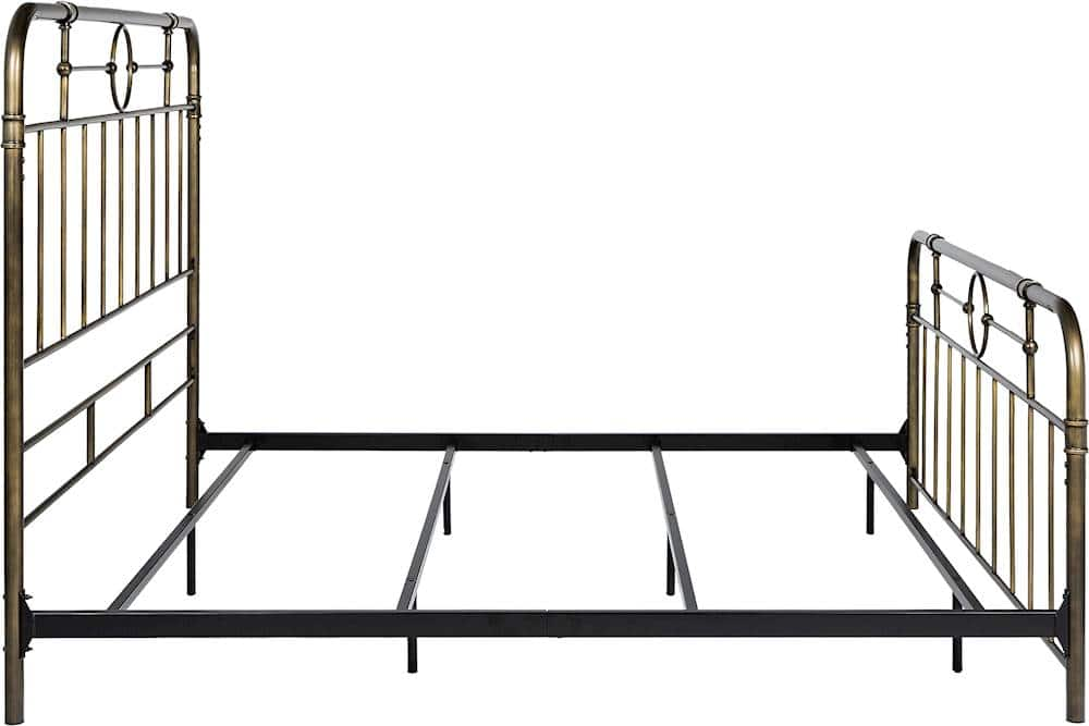 Best Buy: Walker Edison Industrial King Metal Pipe Bed Frame Bronze BBKMPBR