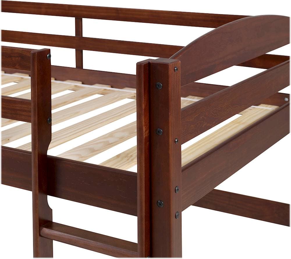 Best Buy: Walker Edison Low Loft Solid Wood Twin Size Bed Frame Walnut ...