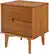 Left. Walker Edison - Mid Century 24" Modern Square Wood 2-Drawer End Table - Caramel.