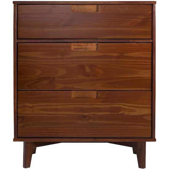 Walker Edison Mid Century 3Drawer Dresser Walnut BBR3DSLDRWT Best Buy