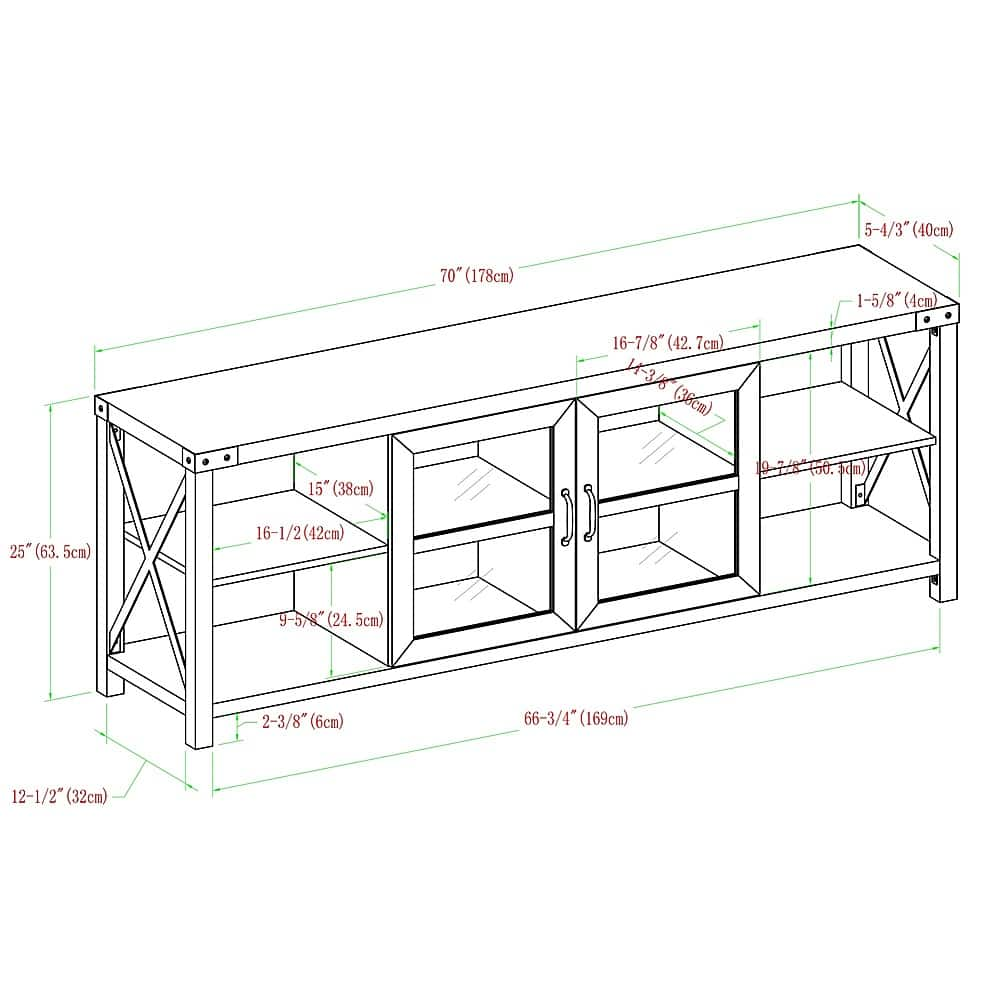 Walker Edison – Farmhouse TV Stand Cabinet for Most TVs Up to 78″ – White Oak Sansujyuku sansujyuku.com