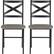 Front. Walker Edison - X-Back Metal and Wood Dining Chair (Set of 2) - Gray Wash.