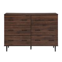 Walker Edison - Farmhouse 6-Drawer Dresser - Dark Walnut - Front_Zoom