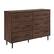Left. Walker Edison - 52" Modern 6-Drawer Dresser - Dark Walnut.
