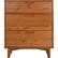Front. Walker Edison - Mid Century Modern 3-Drawer Wood Dresser - Caramel.