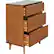 Alt View 11. Walker Edison - Mid Century Modern 3-Drawer Wood Dresser - Caramel.