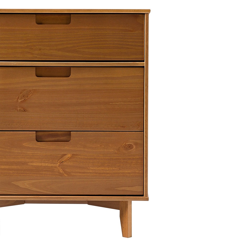 Best Buy: Walker Edison Mid Century Modern 3-Drawer Wood Dresser ...