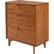 Left. Walker Edison - Mid Century Modern 3-Drawer Wood Dresser - Caramel.
