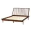 Angle. Walker Edison - Boho Solid Wood Queen Spindle Bed Frame - Walnut.