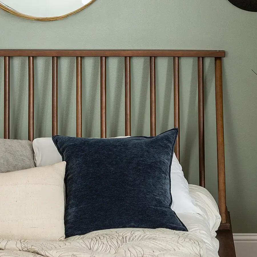 Alt View 16. Walker Edison - Boho Solid Wood Queen Spindle Bed Frame - Walnut.