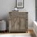Alt View 13. Walker Edison - Farmhouse Barn Door Accent Cabinet - Gray Wash.