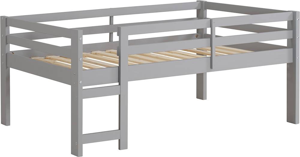 Angle View: Walker Edison - Low 44" Twin-Size Loft Bed - Gray