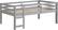 Angle. Walker Edison - Walker Edison - Solid Wood Low Loft Twin Bed Frame - Grey - Gray.