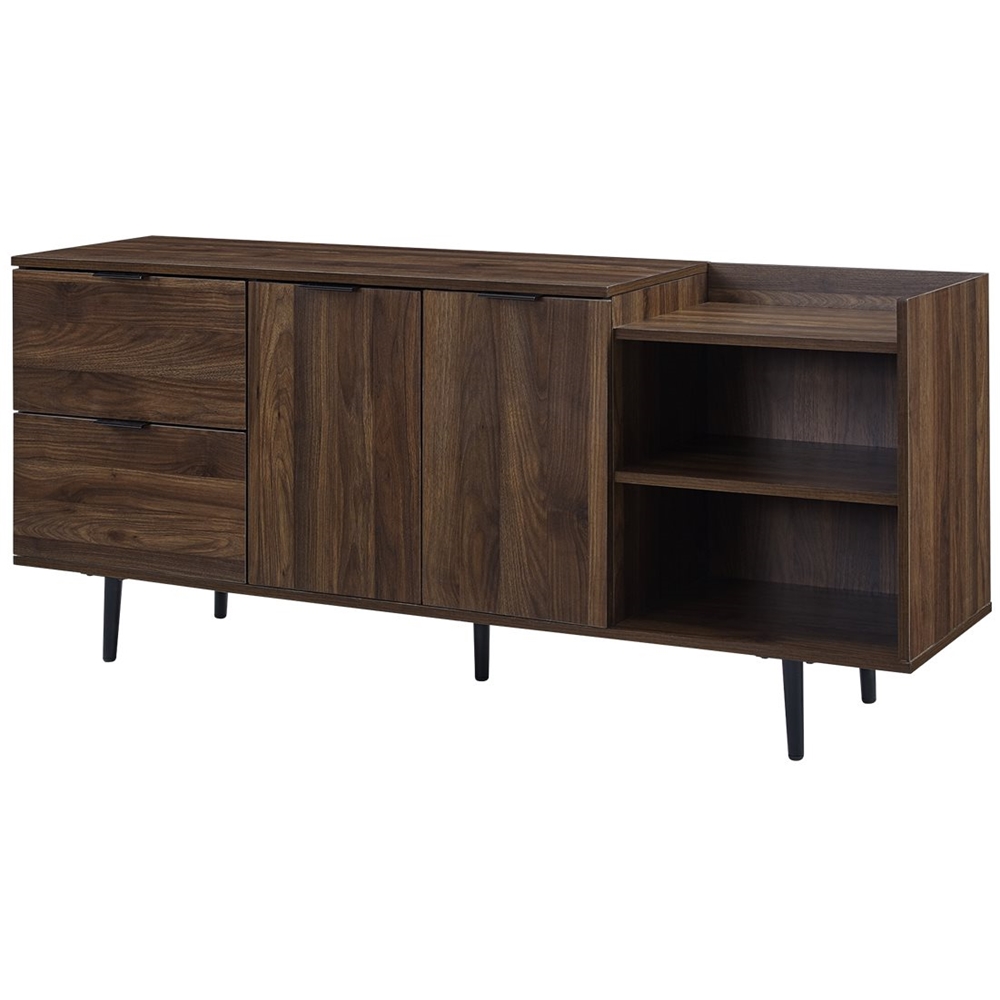 Best Buy: Walker Edison Modern TV Stand Cabinet for Most Flat-Panel TVs ...