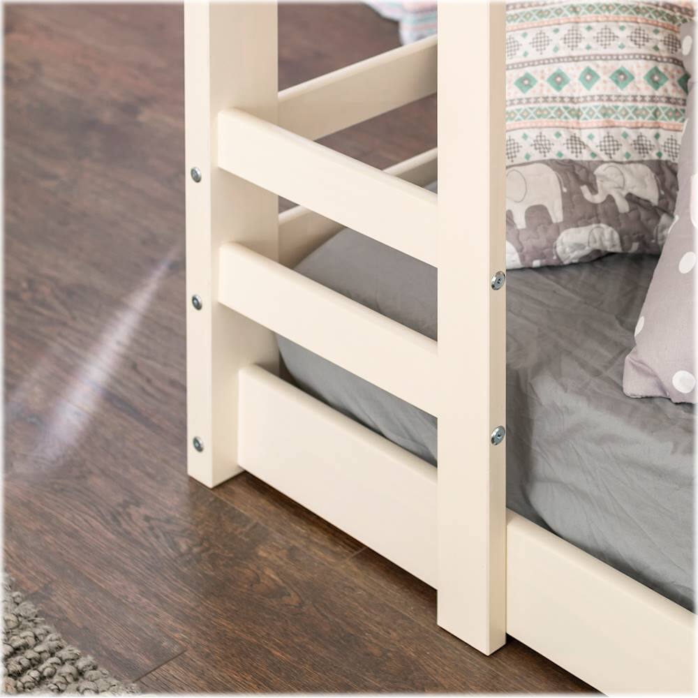 Alt View 13. Walker Edison - Solid Wood Low Twin over Twin Bunk Bed - White - White.