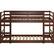 Front. Walker Edison - Solid Wood Low Twin over Twin Bunk Bed - Walnut - Walnut.