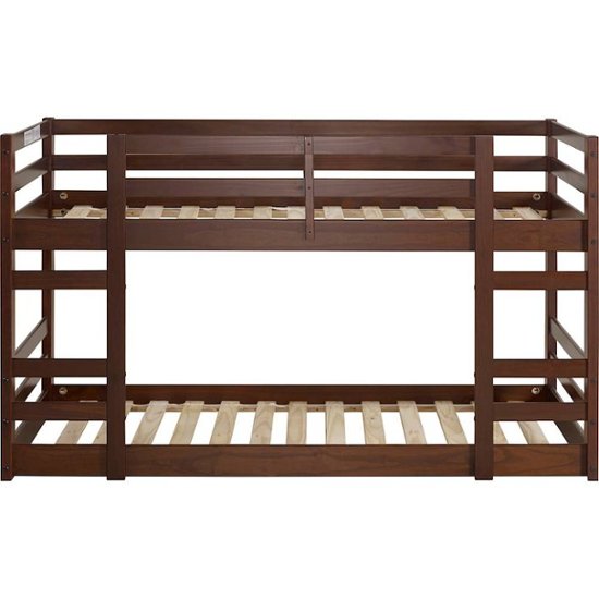Twin Size Bunk Bed Walnut Jrtotwt, Small Size Bunk Beds
