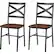 Alt View 16. Walker Edison - X-Back Metal and Wood Dining Chair (Set of 2) - Dark Walnut.